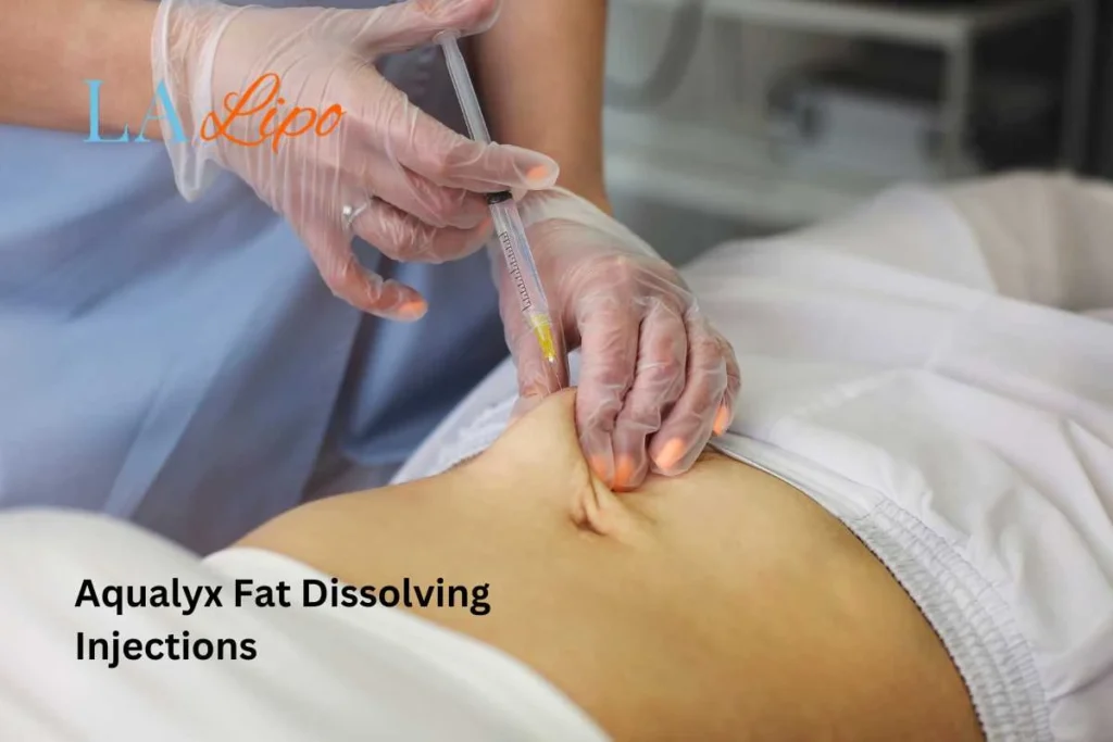 woman having fat dissolving injections Leominster in the stomach