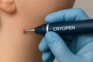 Person receiving skin tag removal Leominster