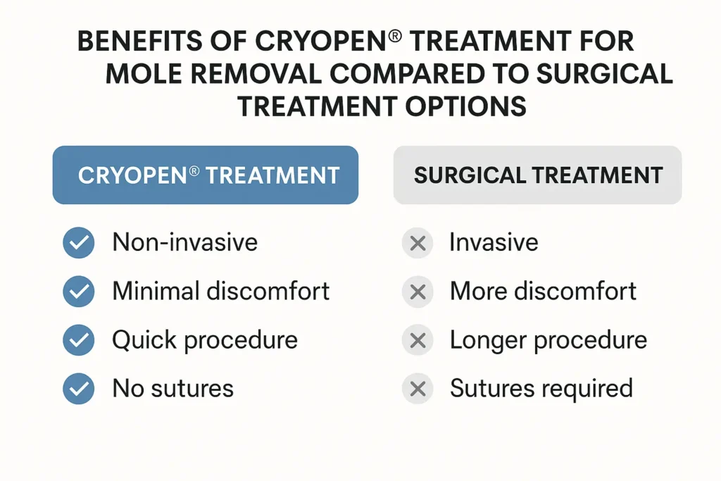 Benefits of facial mole removal Leominster - call our team today to book a consultation